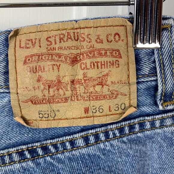 Vintage 90s Levi’s 550 Relaxed Fit Jeans Men’s W36 L30 Made in Mexico 90s - Picture 3 of 7